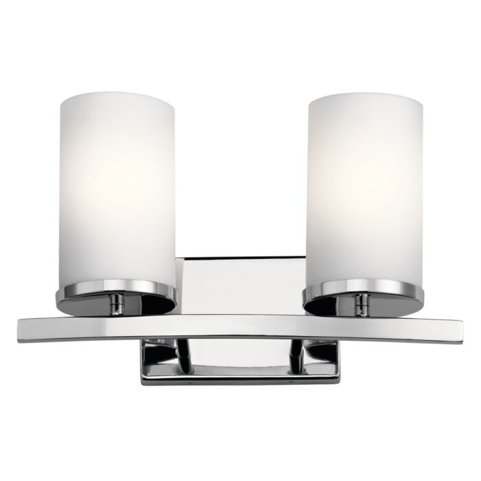 Kichler Crosby 2 Light Bathroom Vanity Light in Chrome