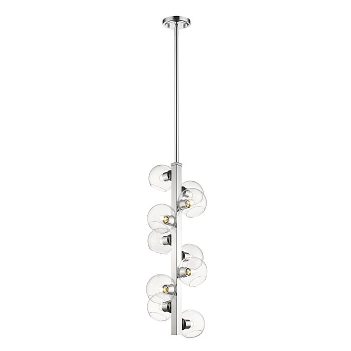 Z Lite Marquee 10 Light Pendant Light In Chrome