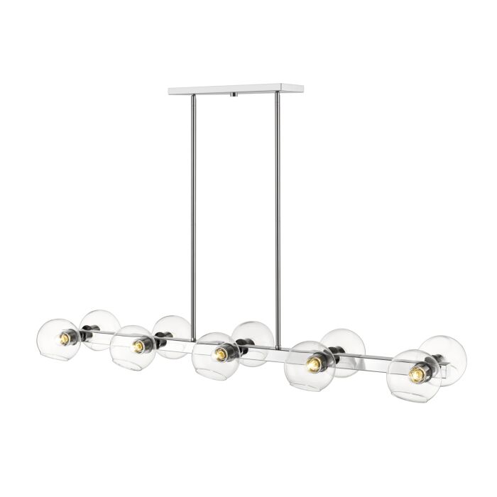 Z Lite Marquee 10 Light Pendant Light In Chrome