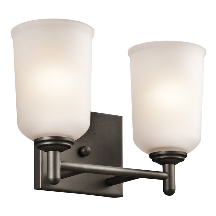 Kichler Shailene 2 Light 2 Arm Bathroom Vanity Light in Olde Bronze