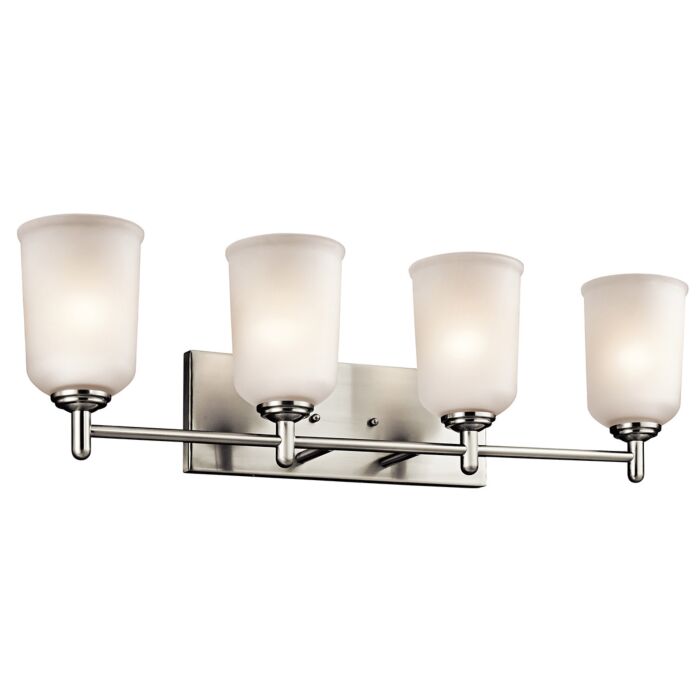 Kichler Shailene 4 Light 4 Arm Bathroom Vanity Light in Brushed Nickel