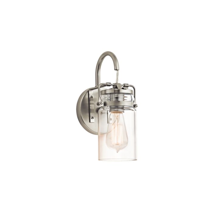 Kichler Brinley 11.5 Inch Wall Light in Brushed Nickel