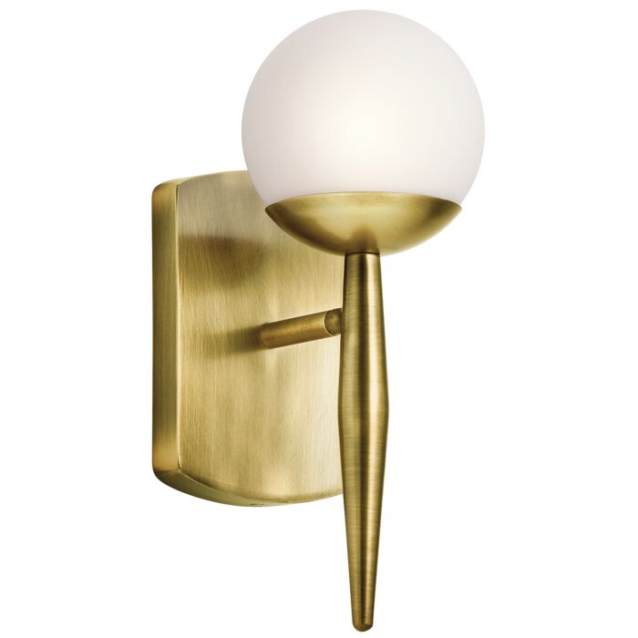 Kichler Jasper 1 Light Wall Sconce in Natural Brass