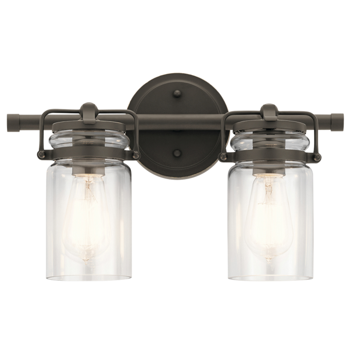 Kichler Brinley 2 Light Bathroom Vanity Light in Olde Bronze