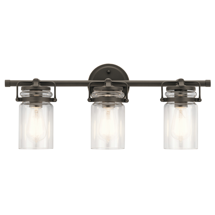 Kichler Brinley 3 Light Bathroom Vanity Light in Olde Bronze