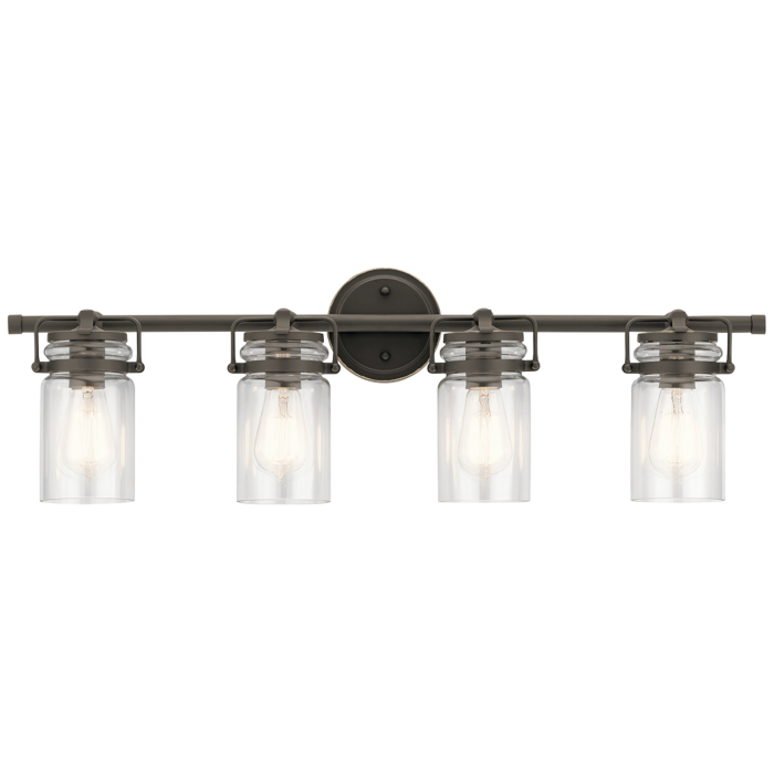 Kichler Brinley 4 Light Bathroom Vanity Light in Olde Bronze