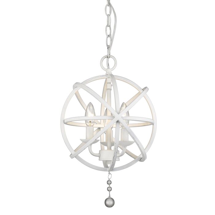 Z Lite Tull 3 Light Chandelier In Matte White