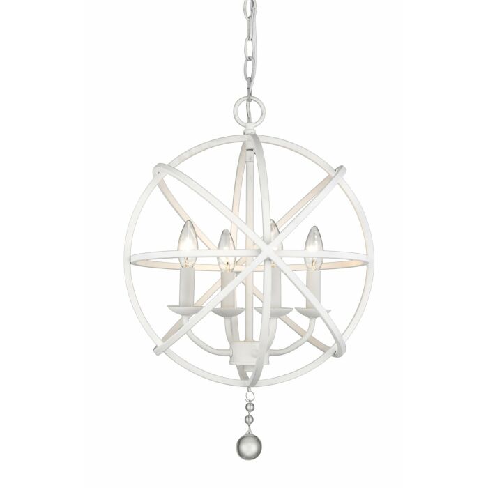 Z Lite Tull 4 Light Chandelier In Matte White