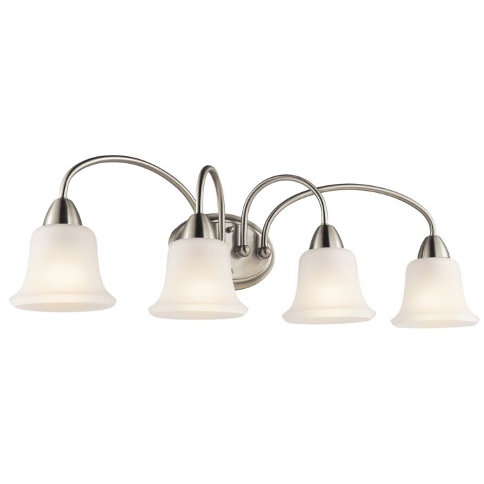 Kichler Nicholson 4 Light Bathroom Vanity Light in Brushed Nickel