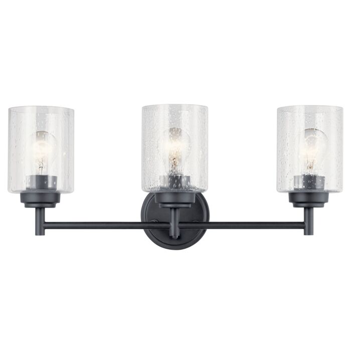 Kichler Winslow 3 Light Bathroom Vanity Light in Black