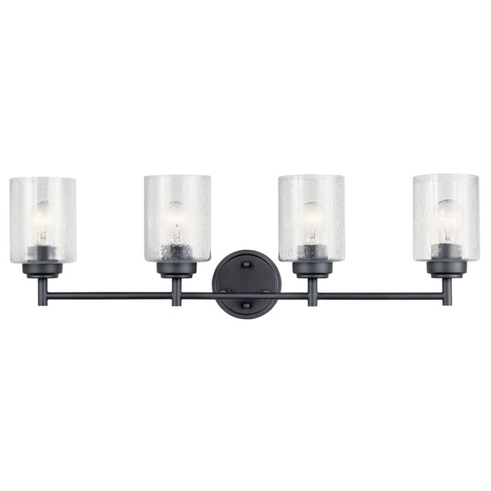 Kichler Winslow 4 Light Bathroom Vanity Light in Black