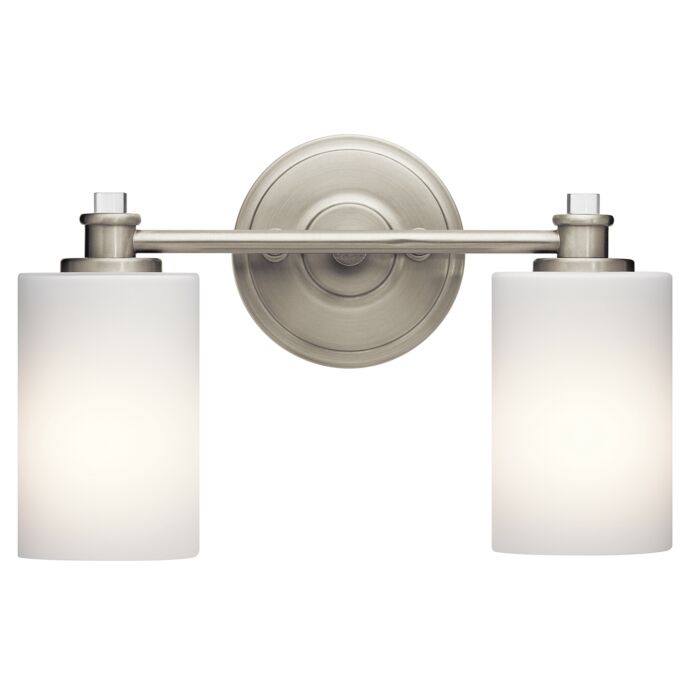 Kichler Joelson 2 Light Bathroom Vanity Light in Brushed Nickel