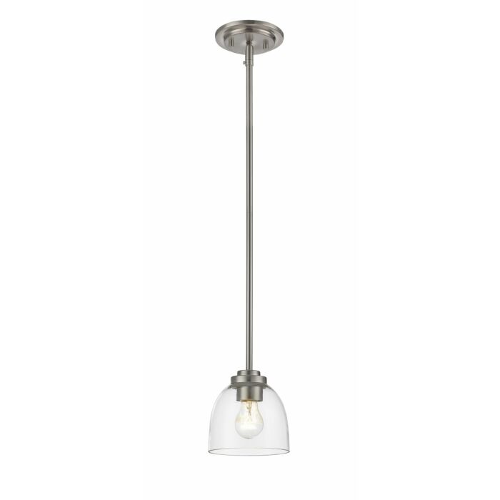 Z Lite Ashton 1 Light Mini Pendant Light In Brushed Nickel