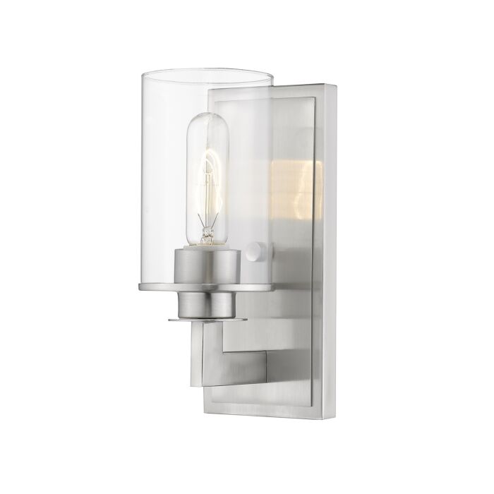 Z Lite Savannah 1 Light Wall Sconce In Brushed Nickel