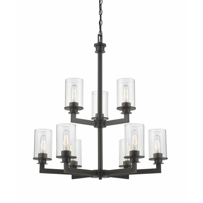 Z Lite Savannah 9 Light Chandelier In Bronze