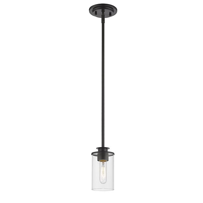 Z Lite Savannah 1 Light Mini Pendant Light In Bronze