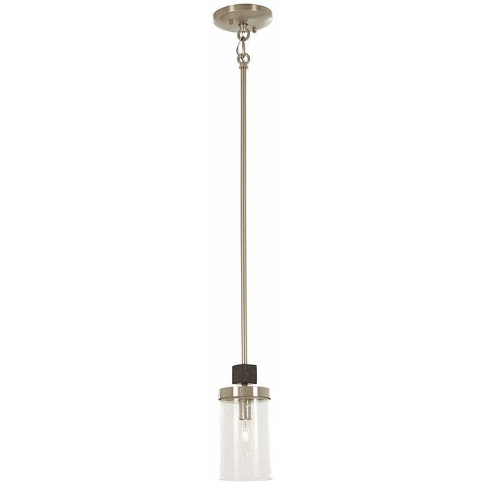 Minka Lavery Bridlewood 4 Inch Pendant Light in Stone Grey with Brushed Nickel