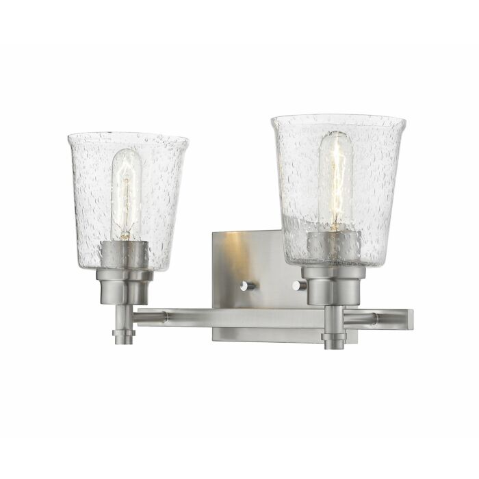 Z Lite Bohin 2 Light Bathroom Vanity Light In Brushed Nickel