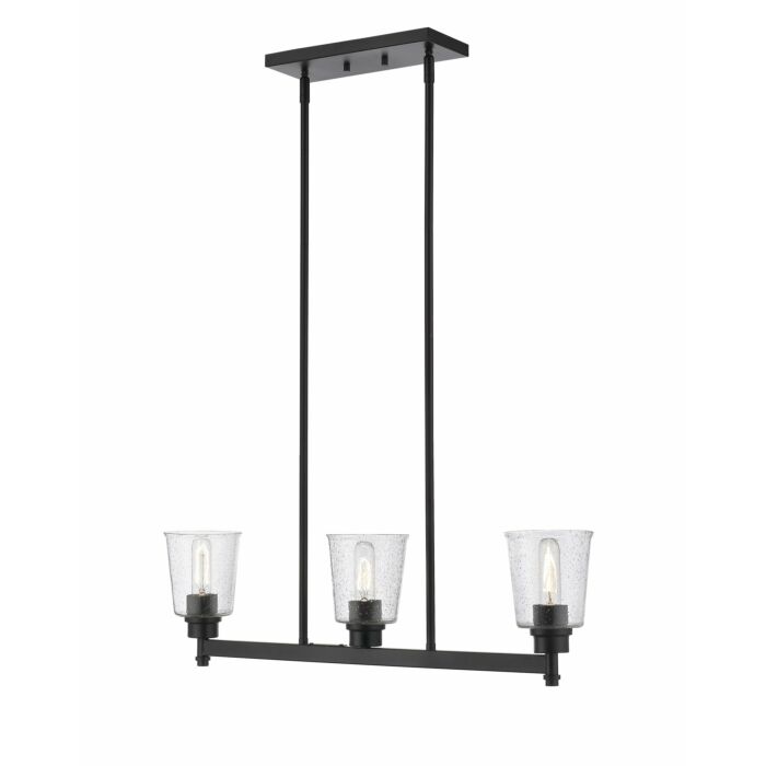 Z Lite Bohin 3 Light Linear Pendant Light In Matte Black