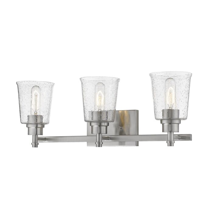 Z Lite Bohin 3 Light Bathroom Vanity Light In Brushed Nickel