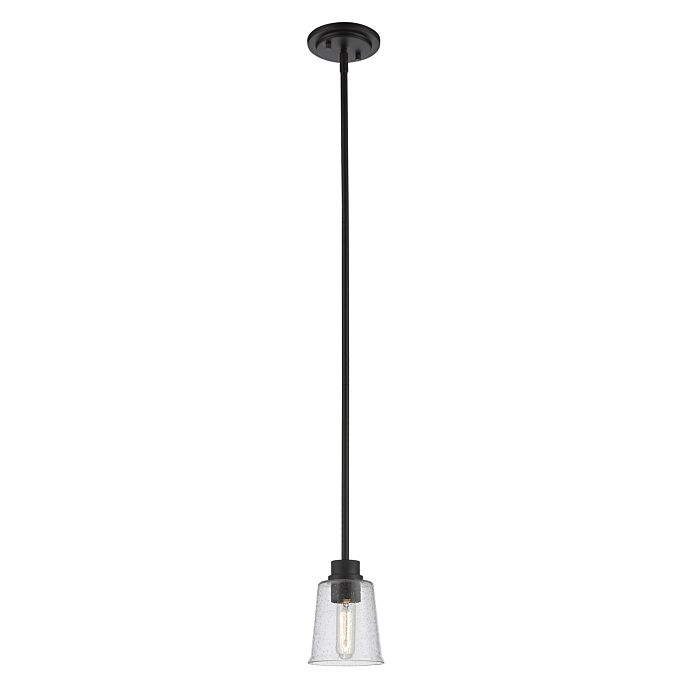 Z Lite Bohin 1 Light Mini Pendant Light In Matte Black