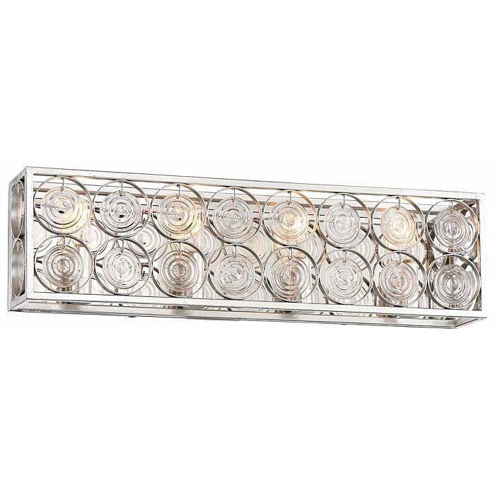 Minka Lavery Culture Chic 4 Light 25 Inch Bathroom Vanity Light in Catalina Silver