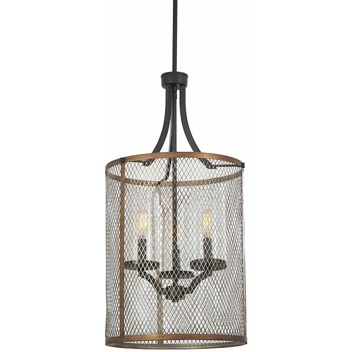 Minka Lavery Marsden Commons 3 Light Pendant Light in Smoked Iron