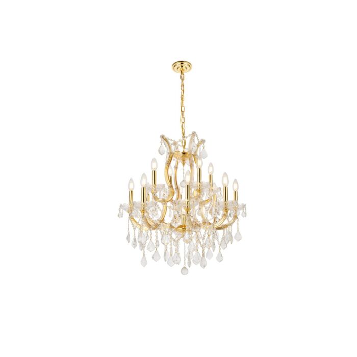 Maria Theresa 13-Light Chandelier in Gold