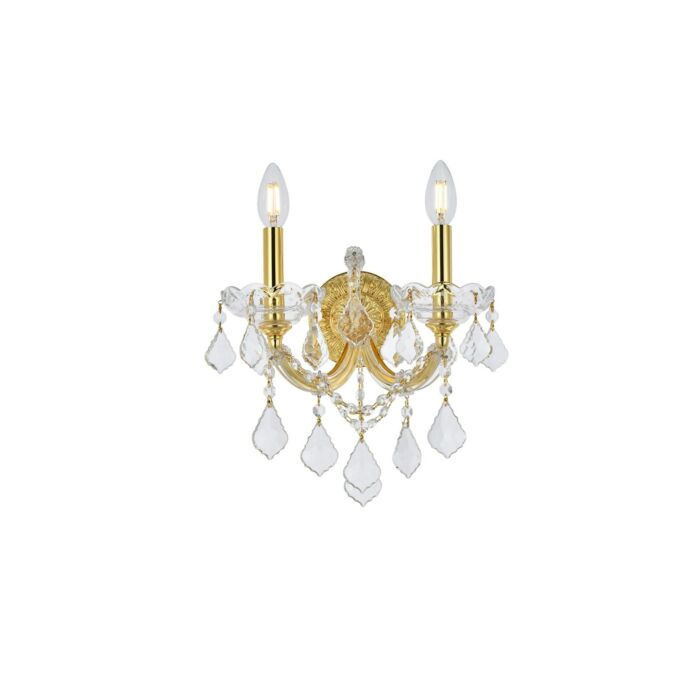 Maria Theresa 2-Light Wall Sconce in Gold