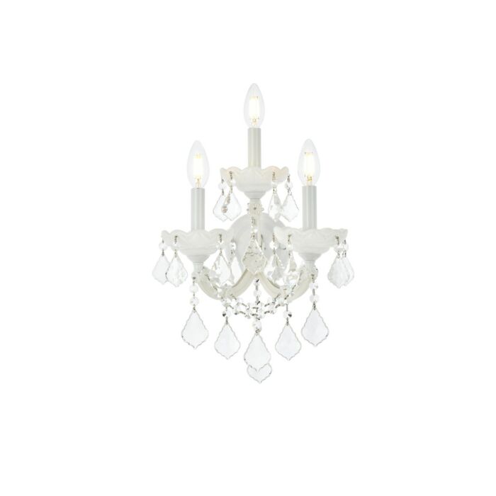 Maria Theresa 3-Light Wall Sconce in White