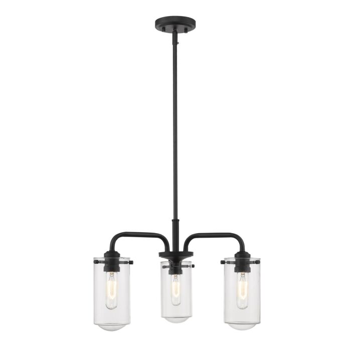 Z Lite Delaney 3 Light Chandelier In Matte Black