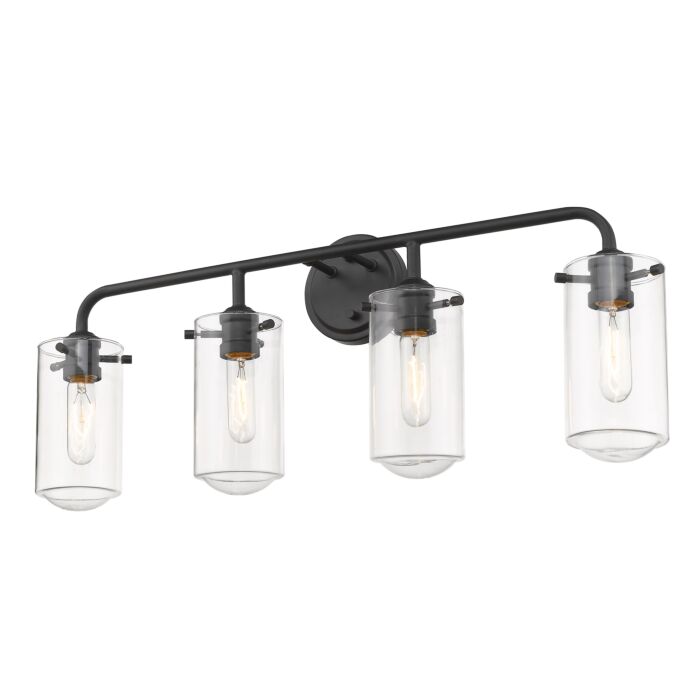 Z Lite Delaney 4 Light Bathroom Vanity Light In Matte Black