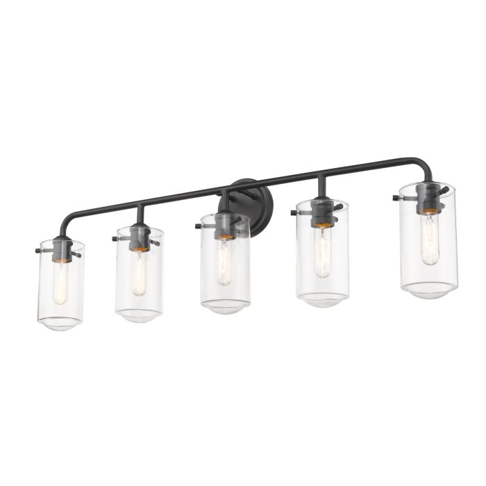 Z Lite Delaney 5 Light Bathroom Vanity Light In Matte Black