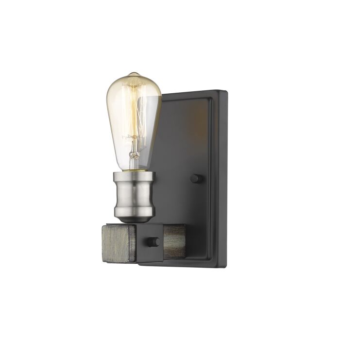 Z Lite Kirkland 1 Light Wall Sconce In Ashen Barnboard