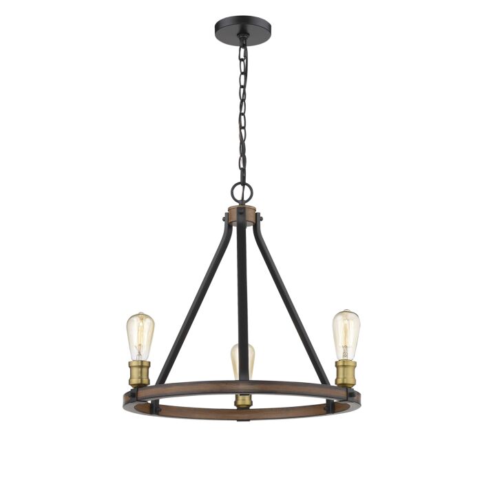 Z Lite Kirkland 3 Light Chandelier In Rustic Mahogany