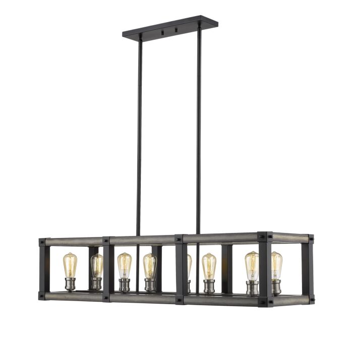 Z Lite Kirkland 8 Light Chandelier In Ashen Barnboard