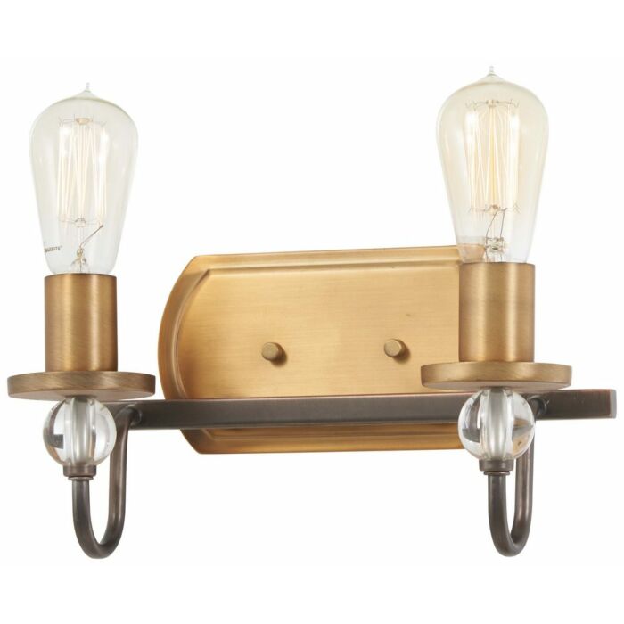 Minka Lavery Safra 2 Light Bathroom Vanity Light in Harvard Court Bronze