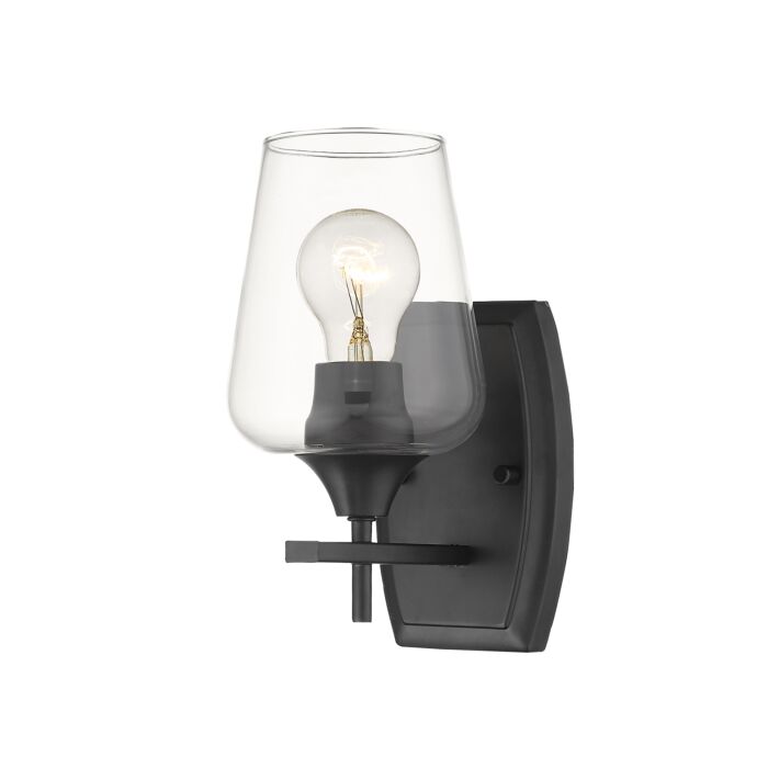 Z Lite Joliet 1 Light Wall Sconce In Matte Black