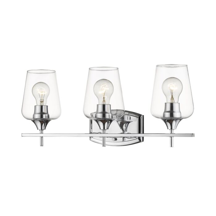 Z Lite Joliet 3 Light Bathroom Vanity Light In Chrome