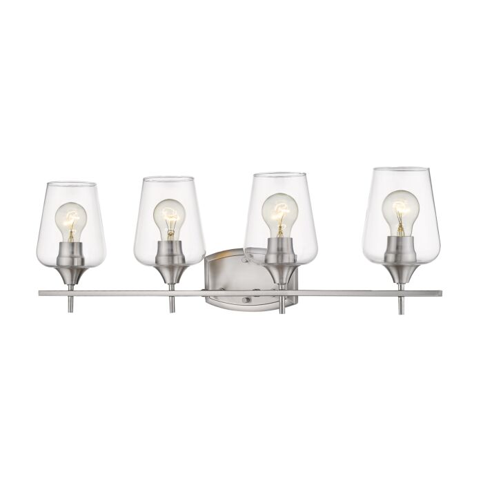 Z Lite Joliet 4 Light Bathroom Vanity Light In Brushed Nickel