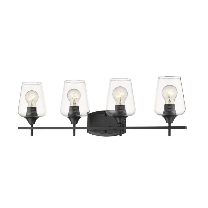 Z Lite Joliet 4 Light Bathroom Vanity Light In Matte Black