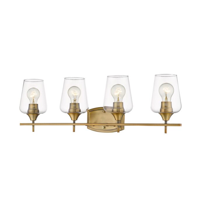 Z Lite Joliet 4 Light Bathroom Vanity Light In Olde Brass