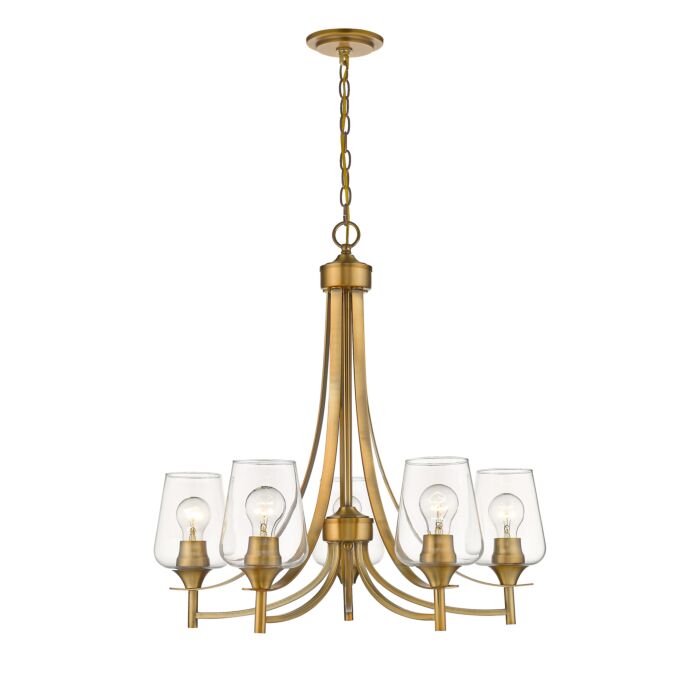 Z Lite Joliet 5 Light Chandelier In Olde Brass