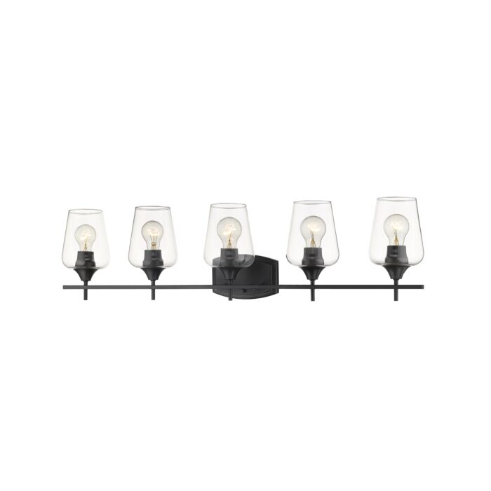 Z Lite Joliet 5 Light Bathroom Vanity Light In Matte Black