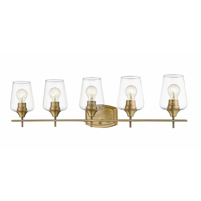 Z Lite Joliet 5 Light Bathroom Vanity Light In Olde Brass