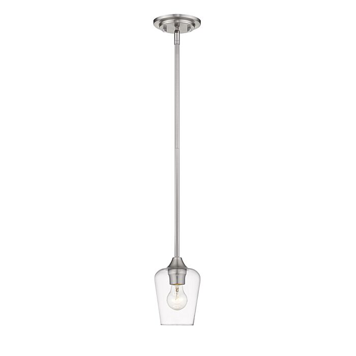 Z Lite Joliet 1 Light Mini Pendant Light In Brushed Nickel