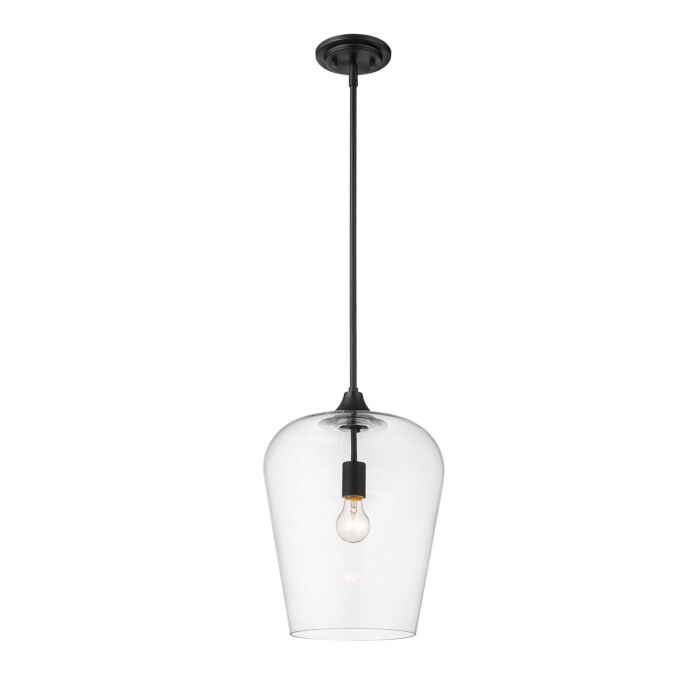 Z Lite Joliet 1 Light Pendant Light In Matte Black