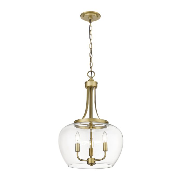 Z Lite Joliet 3 Light Pendant Light In Olde Brass