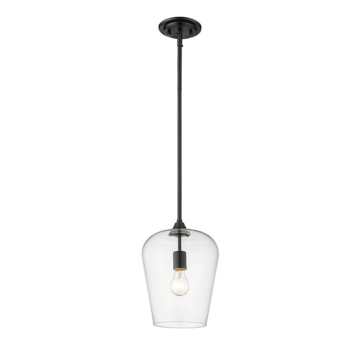 Z Lite Joliet 1 Light Pendant Light In Matte Black