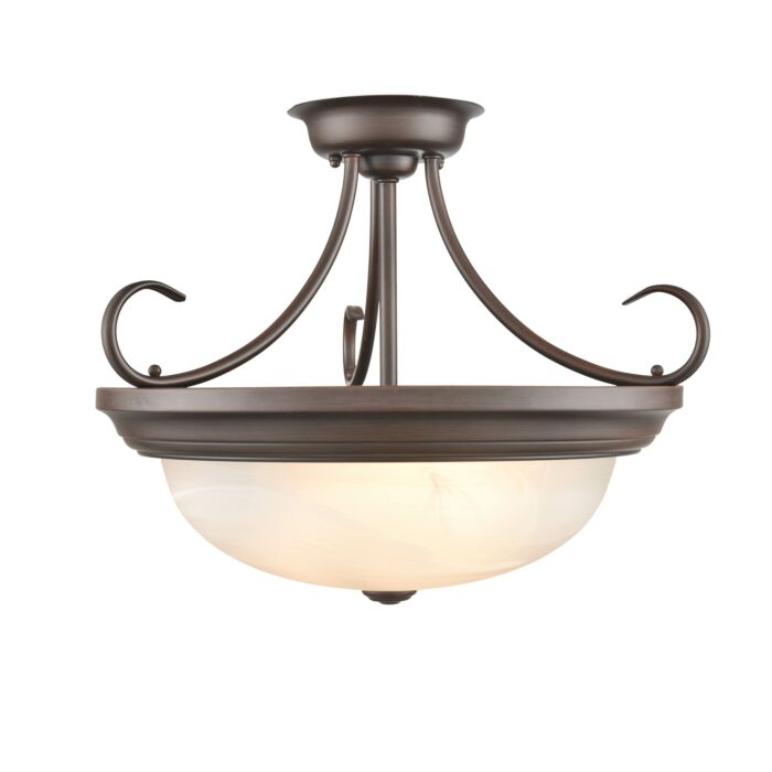 Millennium 3 Light Ceiling Light in Rubbed Bronze